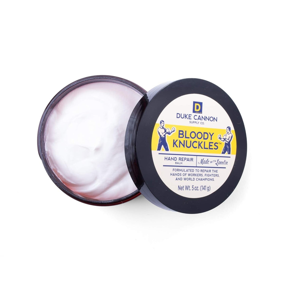 Duke Cannon Bloody Knuckles Hand Repair Balm 5 oz side view