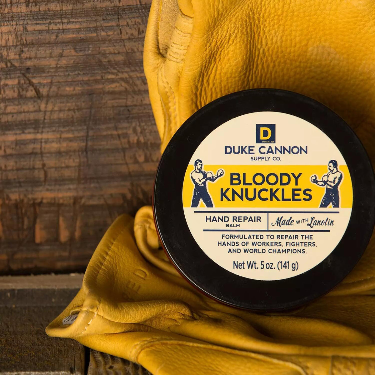 Duke Cannon Bloody Knuckles Hand Repair Balm 5 oz unscented texture