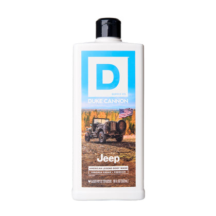 Duke Cannon Body Wash for Men front view with Virginia Cedar scent