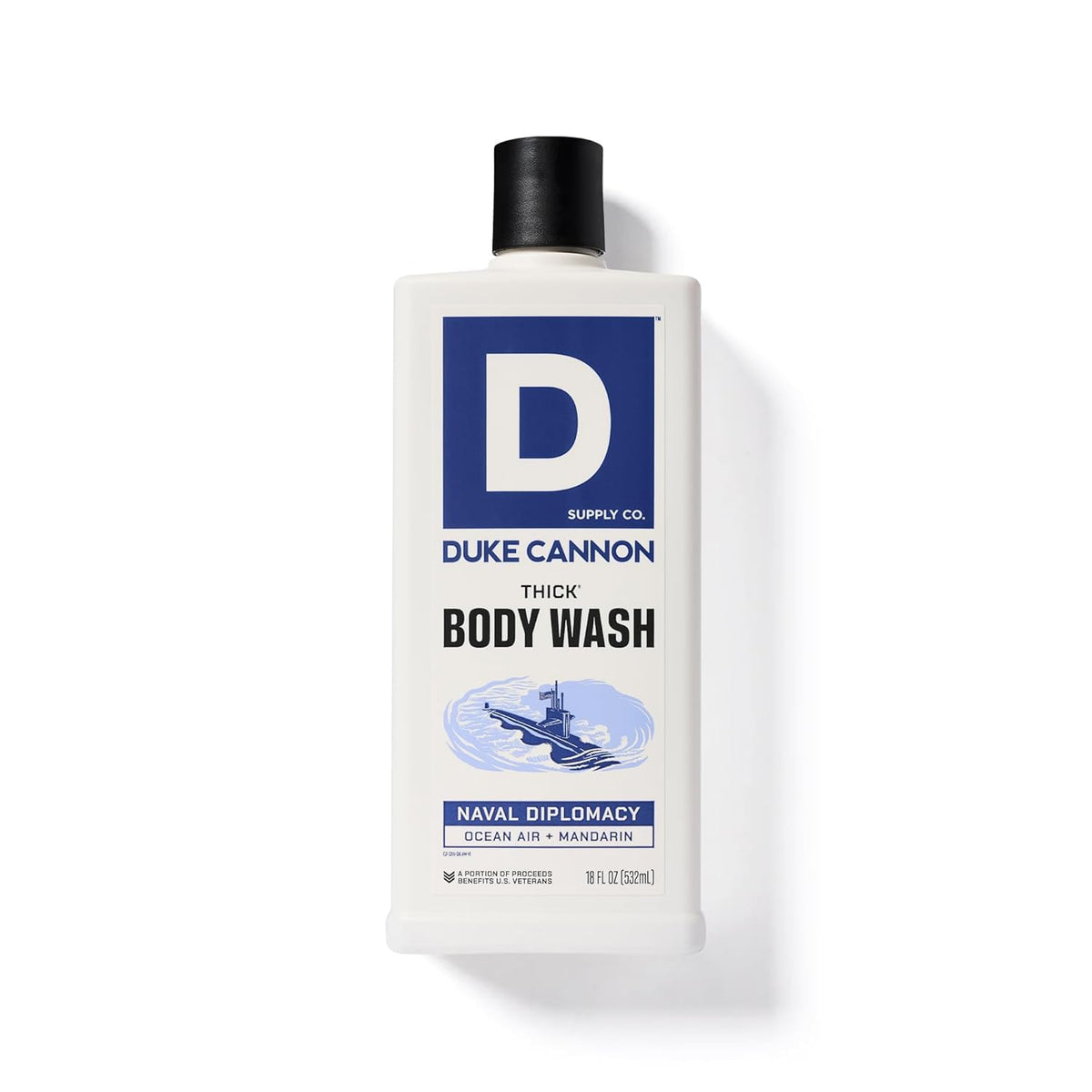 Duke Cannon body wash in shower setting