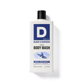 Duke Cannon body wash in shower setting
