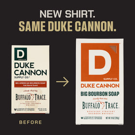 Duke Cannon Bourbon Soap Bar with packaging