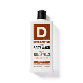 Duke Cannon Bourbon THICK Body Wash 18oz label close-up