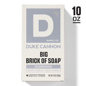 Duke Cannon Extra Large Bar Soap in a bathroom setting