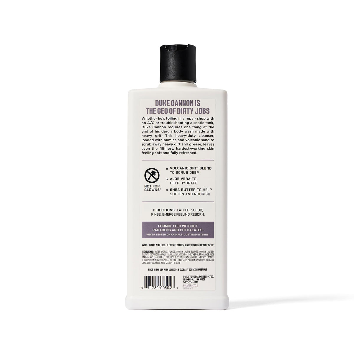 Duke Cannon Heavy Grit Body Wash 18oz packaging