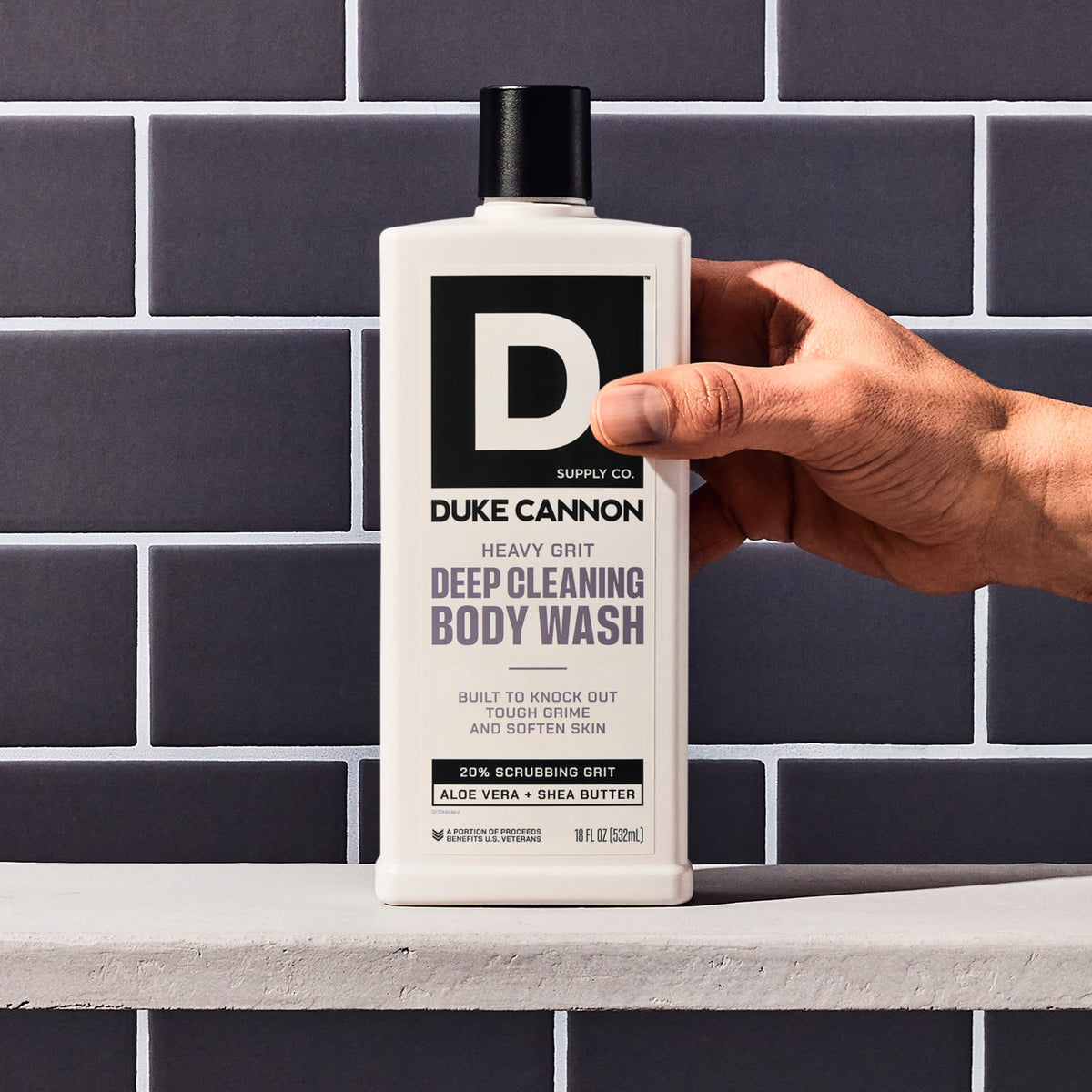 Duke Cannon Heavy Grit Body Wash 18oz side view