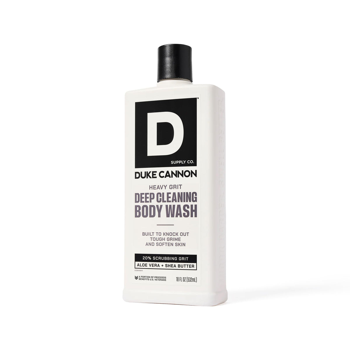 Duke Cannon Heavy Grit Body Wash 18oz with aloe vera