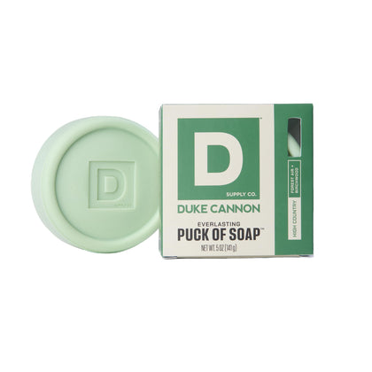 Duke Cannon High Country Men's Soap Puck front view