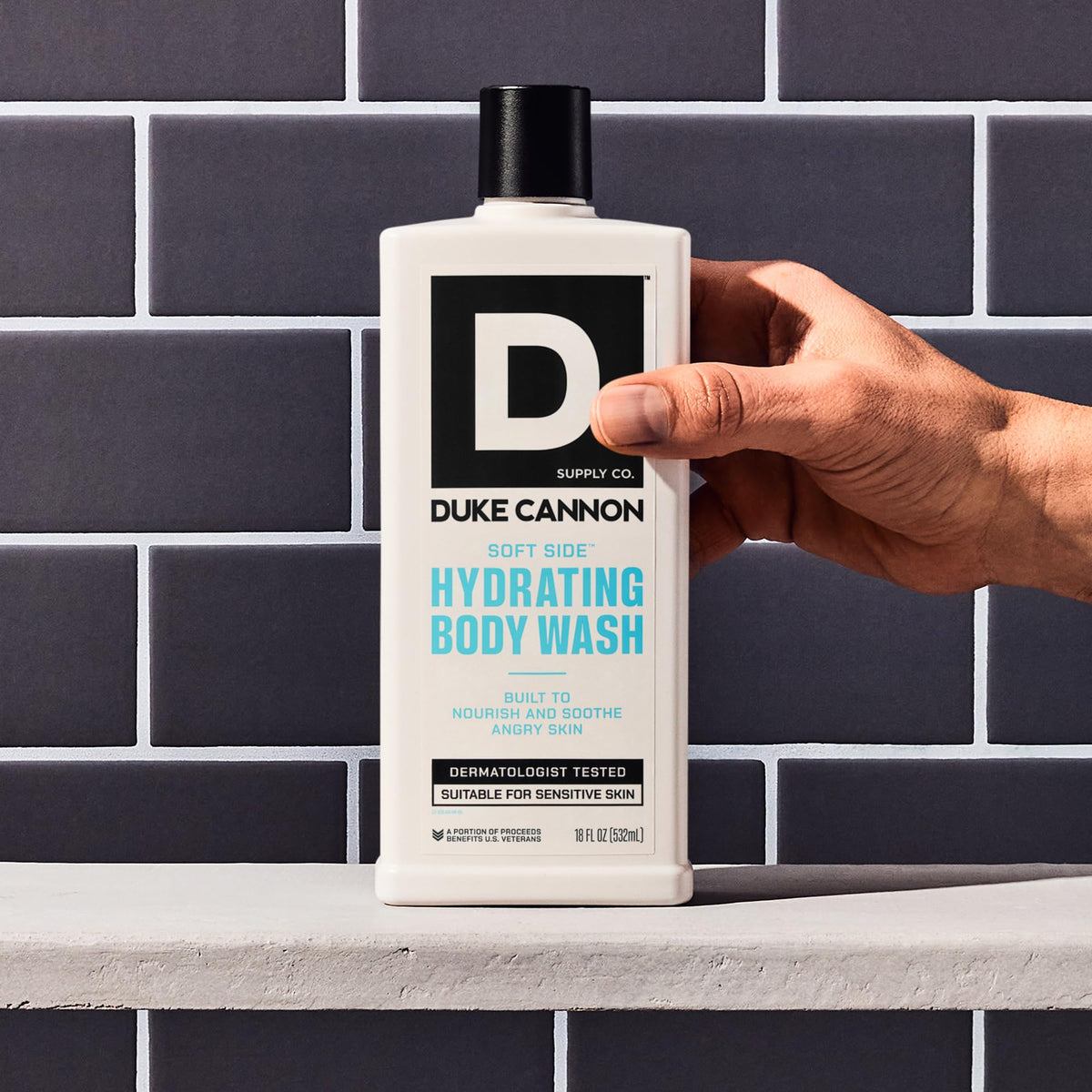 Duke Cannon Hydrating Body Wash 18oz side view