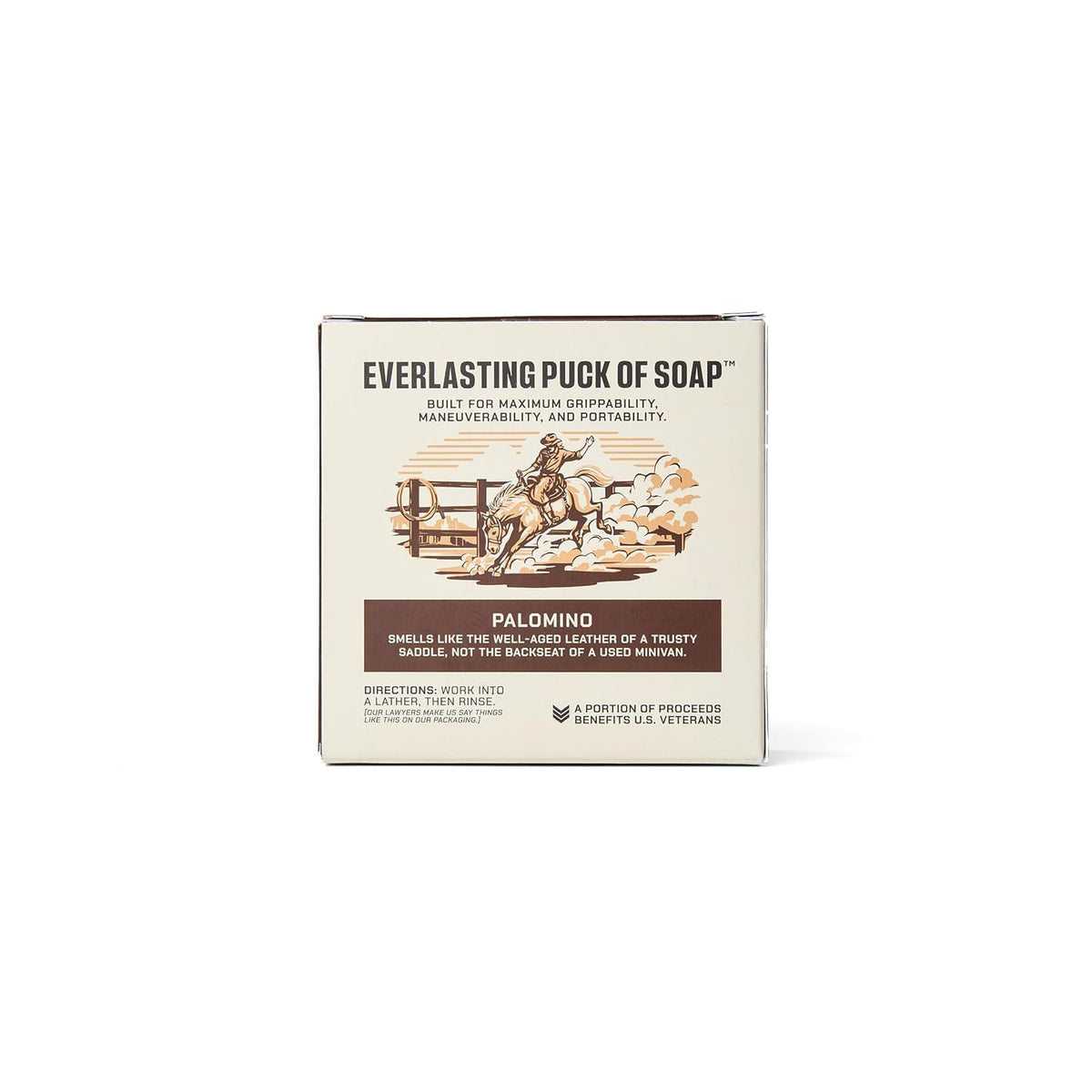 Duke Cannon Palomino Men's Soap Puck with natural oils