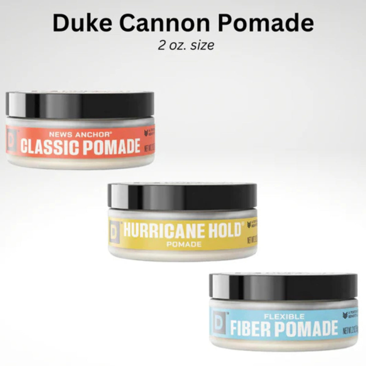 Duke Cannon pomade with grooming accessories