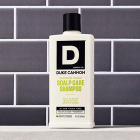 Duke Cannon Scalp Care Shampoo label details