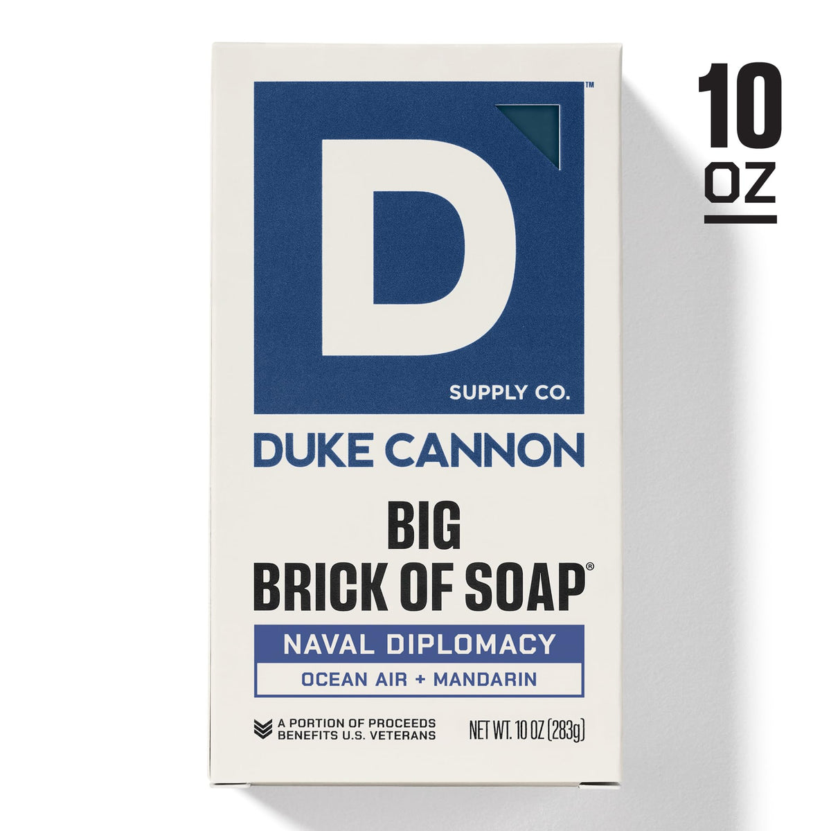 Duke Cannon soap in a dry dish after use