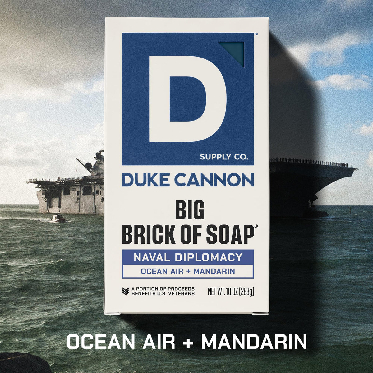 Duke Cannon soap packaging displaying the brand and scent