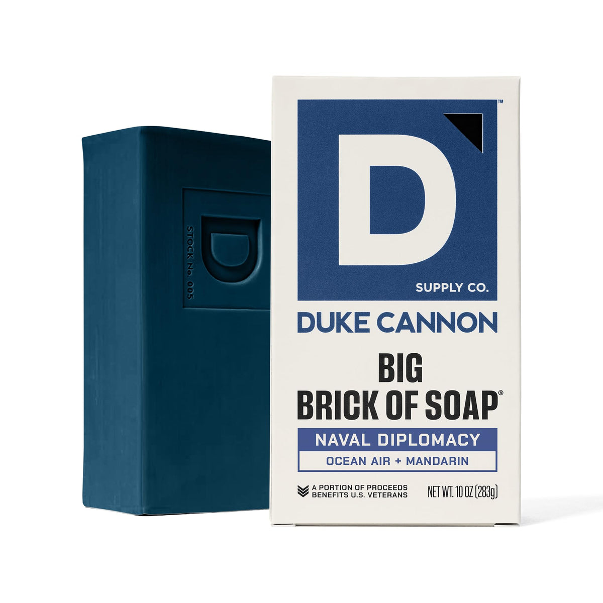 Duke Cannon soap used in a bathroom setting