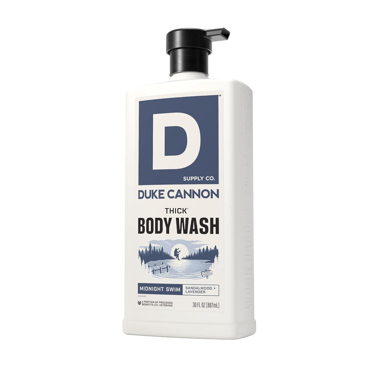 Duke Cannon THICK Body Wash Midnight Swim 30 fl oz side view