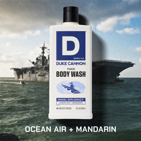 Duke Cannon Thick Body Wash Naval Diplomacy 18 oz back view