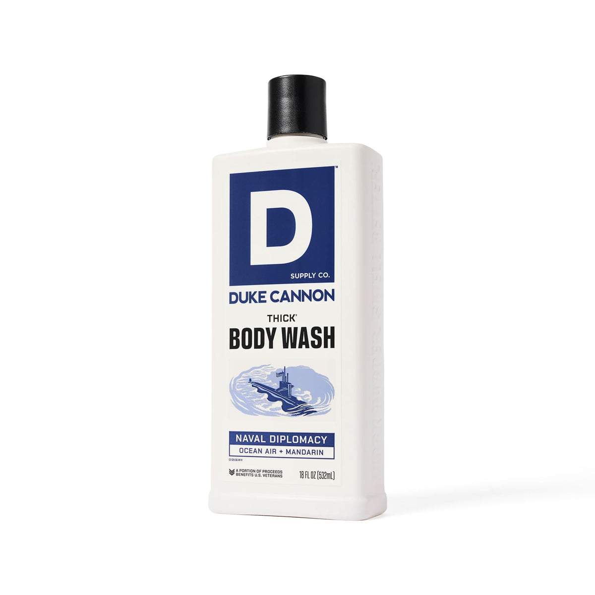 Duke Cannon Thick Body Wash Naval Diplomacy 18 oz lifestyle scene