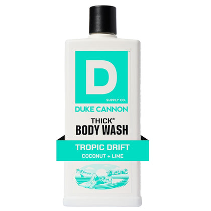 Duke Cannon THICK Body Wash Tropic Drift front view with label