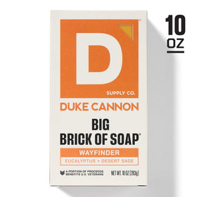 Duke Cannon Wayfinder soap showing lather on hands