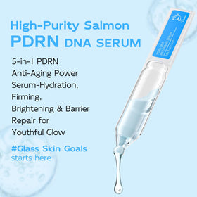 Dumie Salmon DNA PDRN serum packaging with 30 single-use tubes