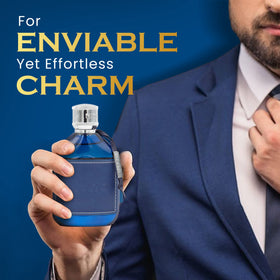 Dumont Nitro Blue Eau De Parfum close-up of bottle