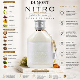 Dumont Nitro White Intensely Extrait De Parfum close-up of bottle