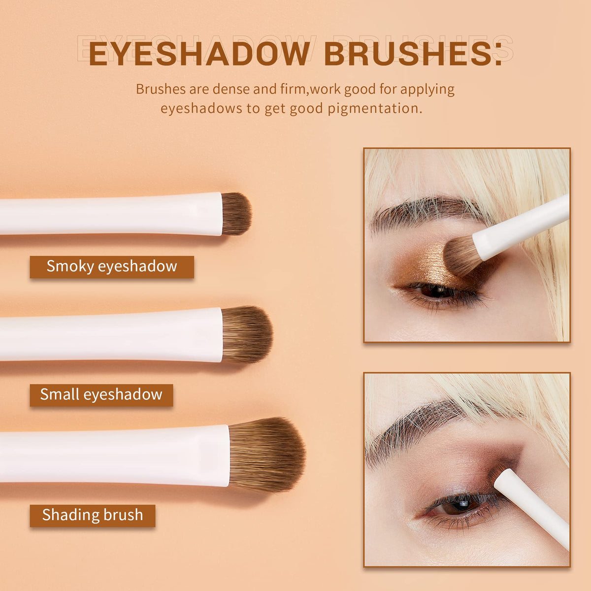 Duo concealer brush from Jessup 10Pcs Eye Makeup Brush Set