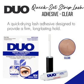 DUO Quick-Set Strip Eyelash Adhesive Clear with ultra-thin brush
