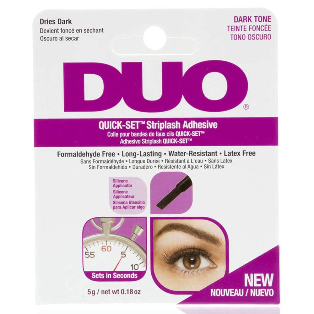 DUO Quick-Set Strip Eyelash Adhesive Dark 0.18 oz front view