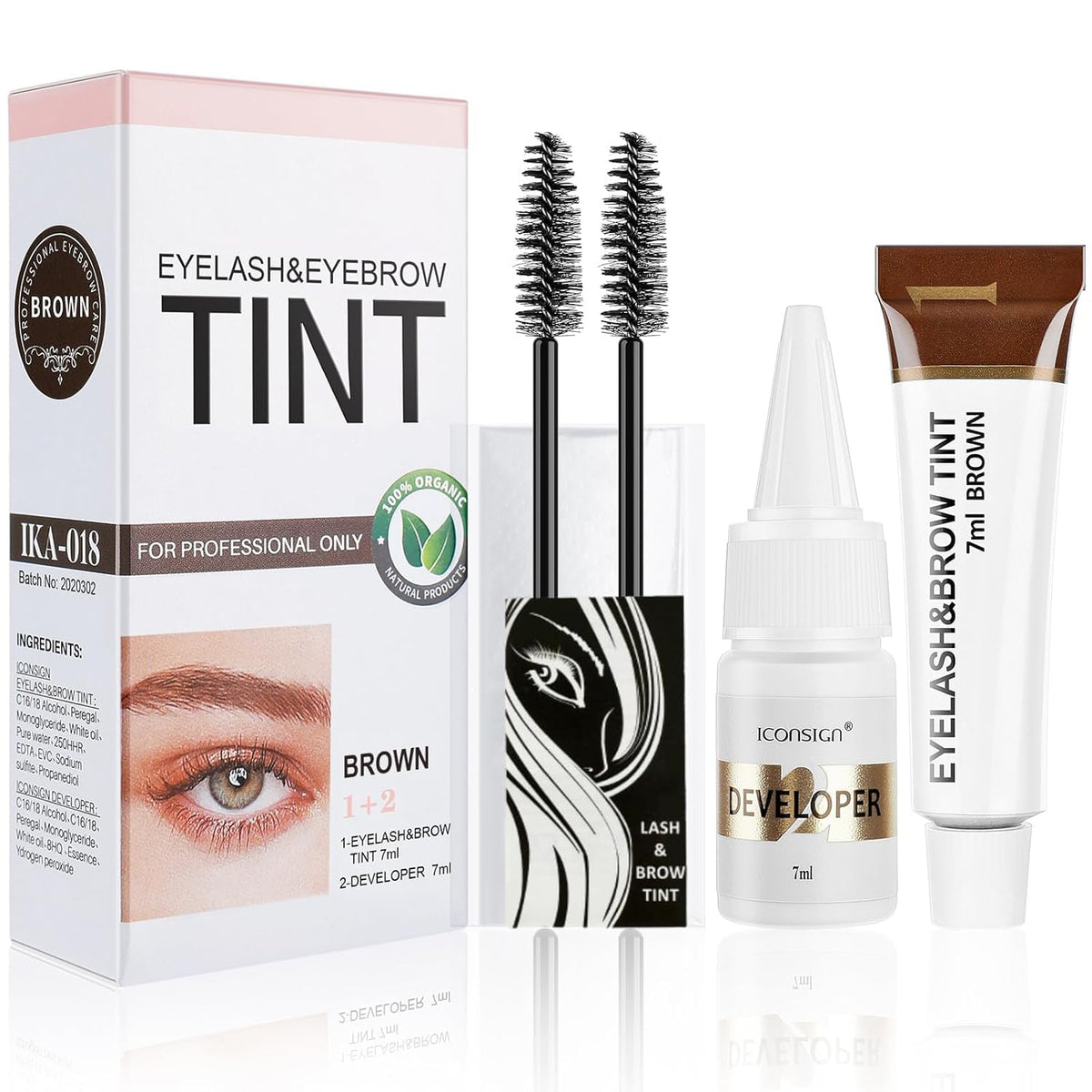 Duoffanny Eyelash & Eyebrow Color Kit front view