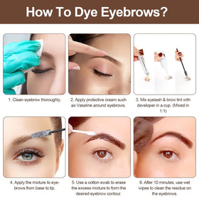 Duoffanny Eyelash & Eyebrow Color Kit light brown shade