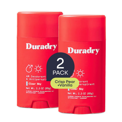 Duradry Clinical Sweat Control Stick front view, Clear Sky scent