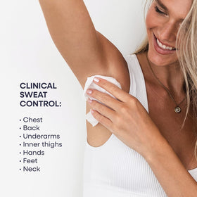 Duradry Sweat Control Body Wipes being used on hands