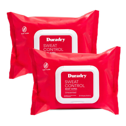 Duradry Sweat Control Body Wipes packaging front view