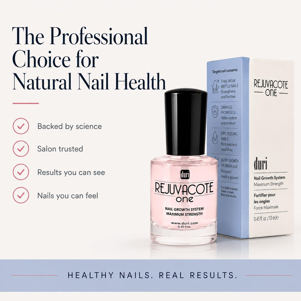 duri Rejuvacote 1 Nail Growth System with nail polish
