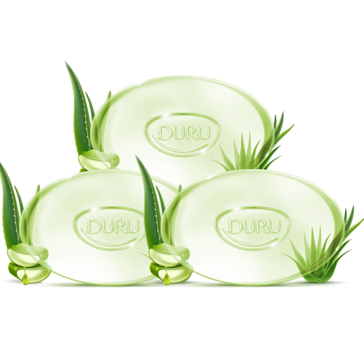 Duru Aloe Vera Glycerin Bar Soap side view with packaging