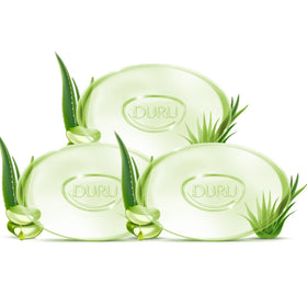 Duru Aloe Vera Glycerin Bar Soap side view with packaging