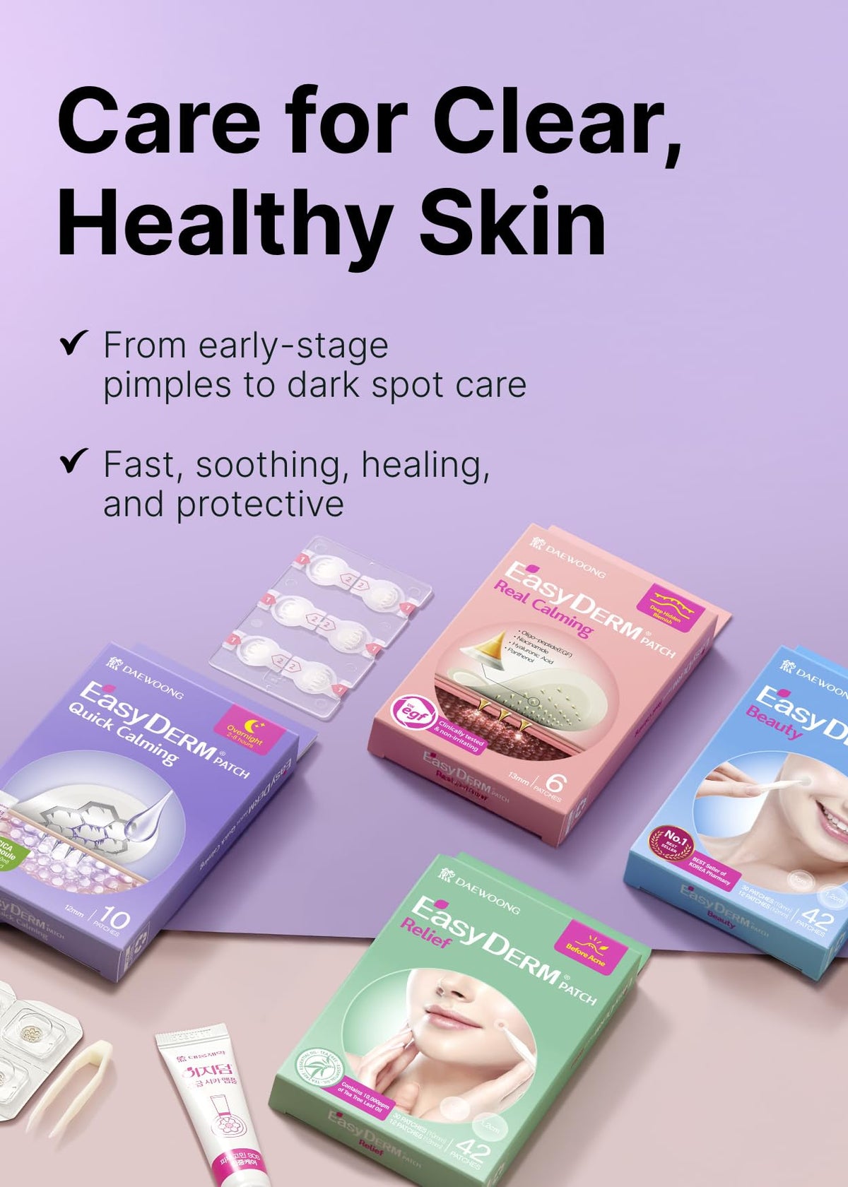 DWEasyDerm Pimple Patch Gift Set with all components