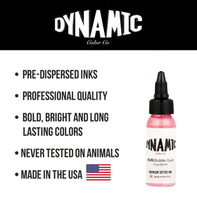 Dynamic Color Bubble Gum Tattoo Ink with needle and tattoo equipment