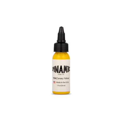 Dynamic Color Co Canary Yellow Tattoo Ink 1 oz front view