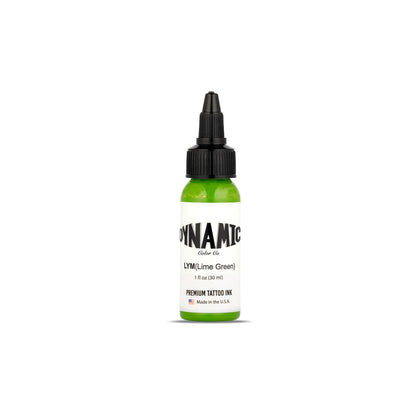 Dynamic Color Co Lime Green Tattoo Ink 1 oz front view