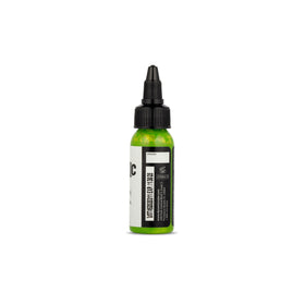 Dynamic Color Co Lime Green Tattoo Ink bottle with label