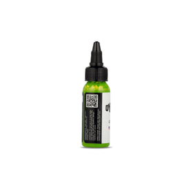 Dynamic Color Co Lime Green Tattoo Ink close-up of cap
