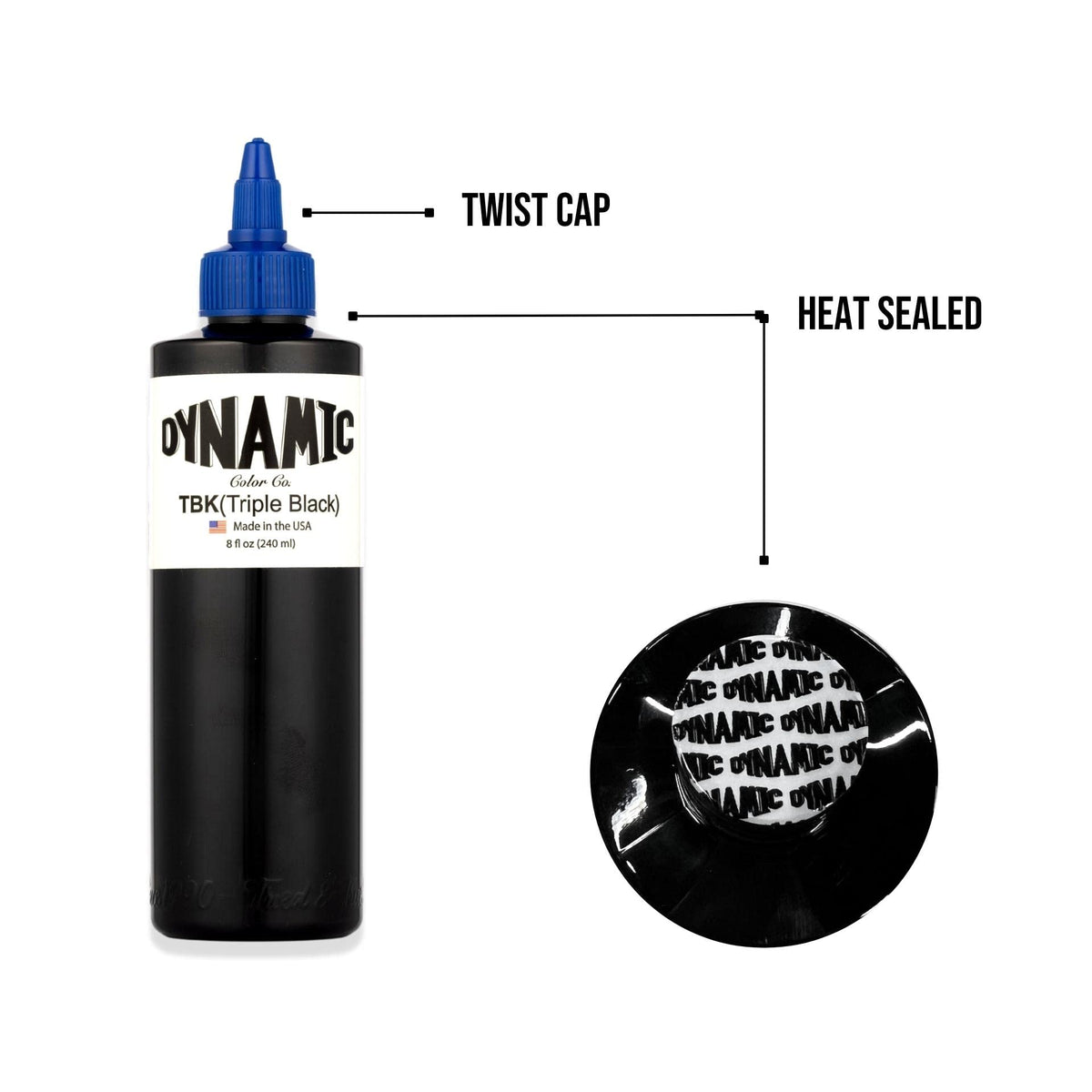 Dynamic Color Co Triple Black Tattoo Ink pouring out