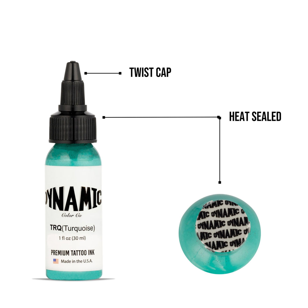 Dynamic Color Co Turquoise Tattoo Ink 1 oz with packaging