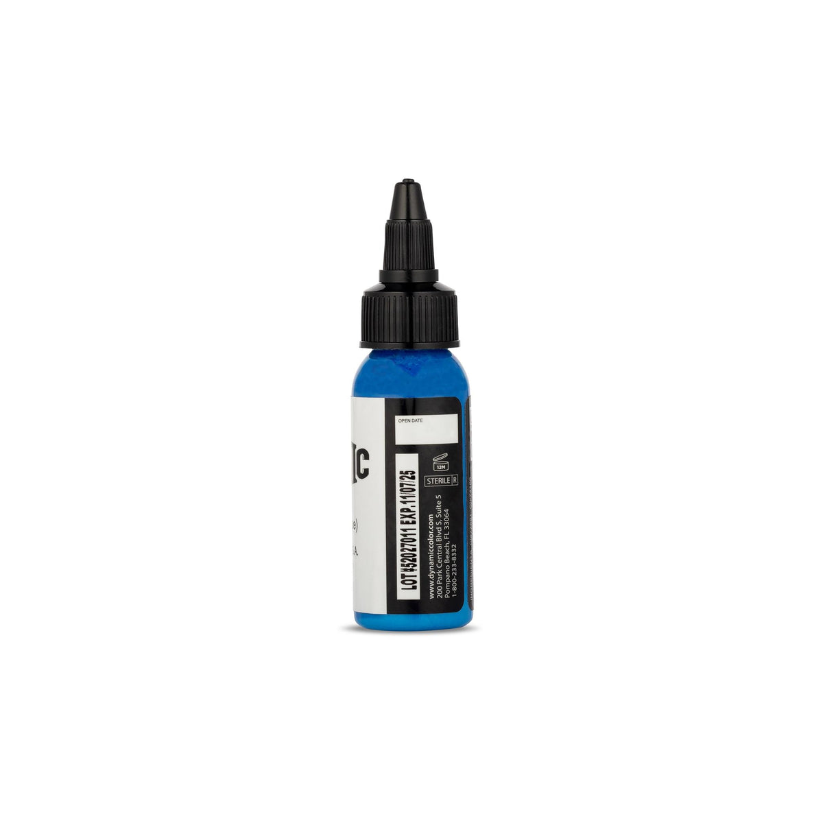 Dynamic Color Electric Blue Tattoo Ink 1 oz bottle with label