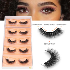 DYSILK Cat Eye Lashes 5 Pairs inside view with lashes
