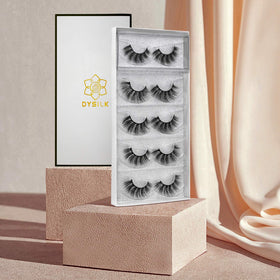 DYSILK eyelashes showcased on a model