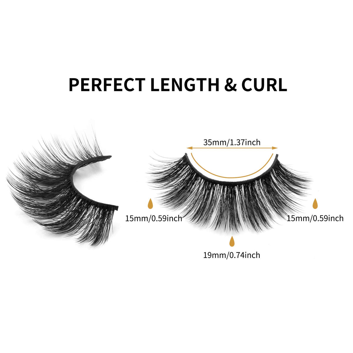 DYSILK eyelashes with a natural fluffy appearance